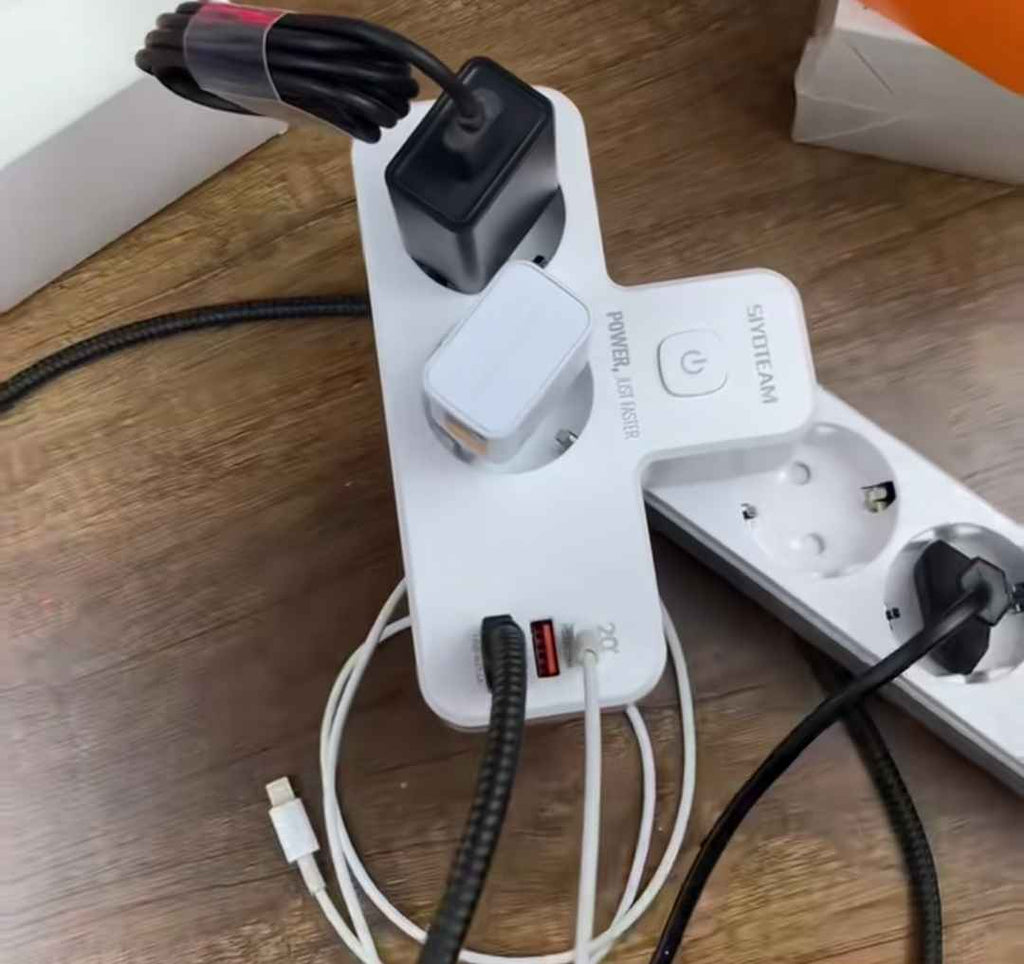 Fiche Multiprise avec 2USB et type-C