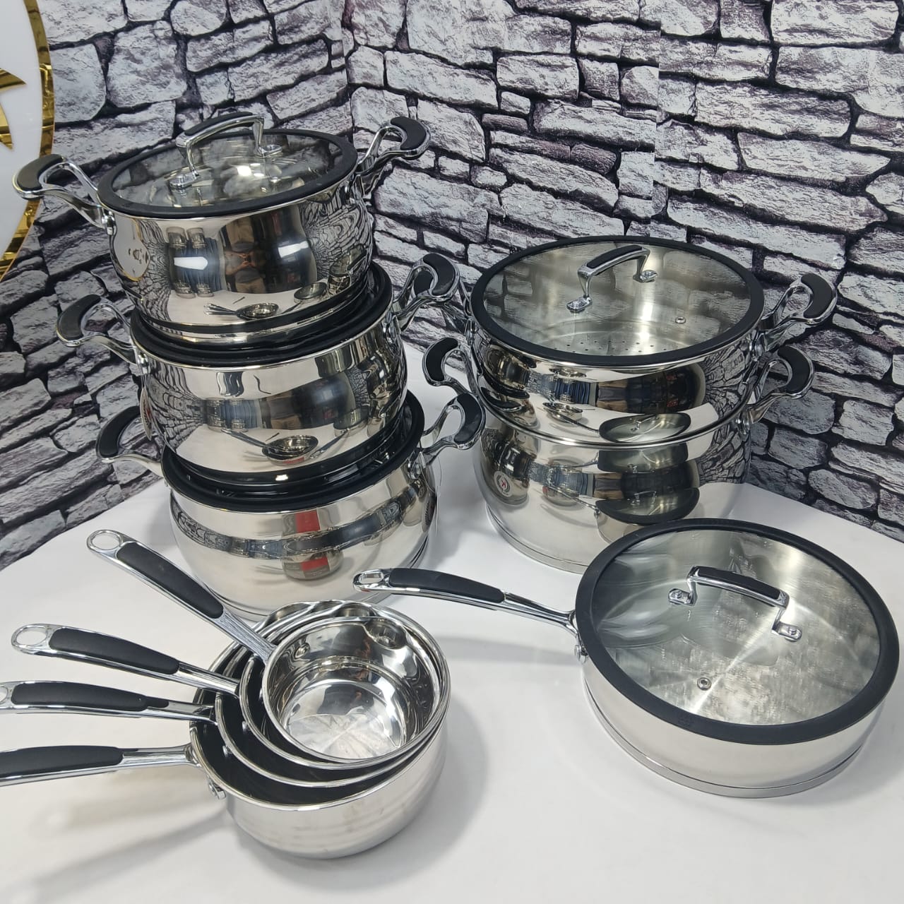 Pack Inox Luxe 15 Pièces + Couscousier 6 Litr